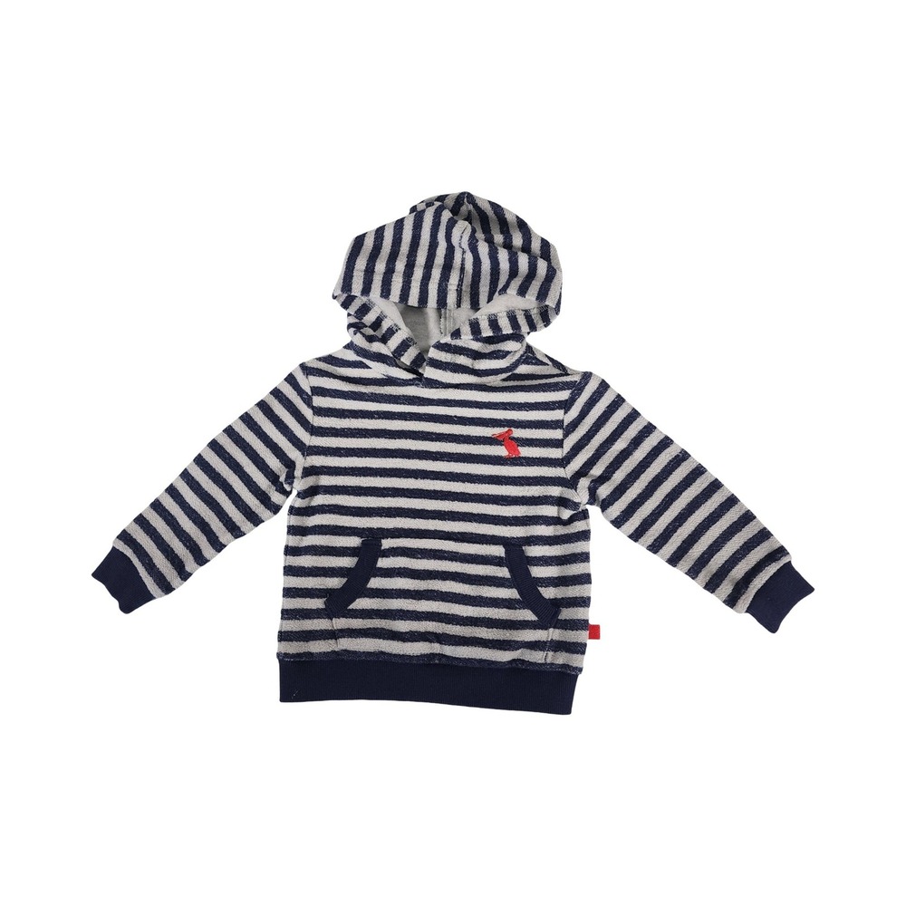 Rorie Whelan Kids Navy Blue‎ White Striped Hooded Sweatshirt 12M Pullover Hoodie